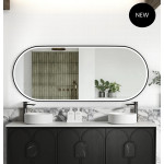 LED Noosa 1800(W)x750(H) Gold Metal Frame Mirror- Install Horizontal or Vertical