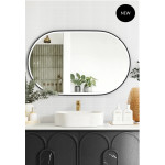 LED Noosa 900(H)x600(W) White Metal Frame Mirror- Install Horizontal or Vertical