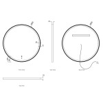 LED Bondi 800mm Black Metal Frame Mirror/ 3 colors