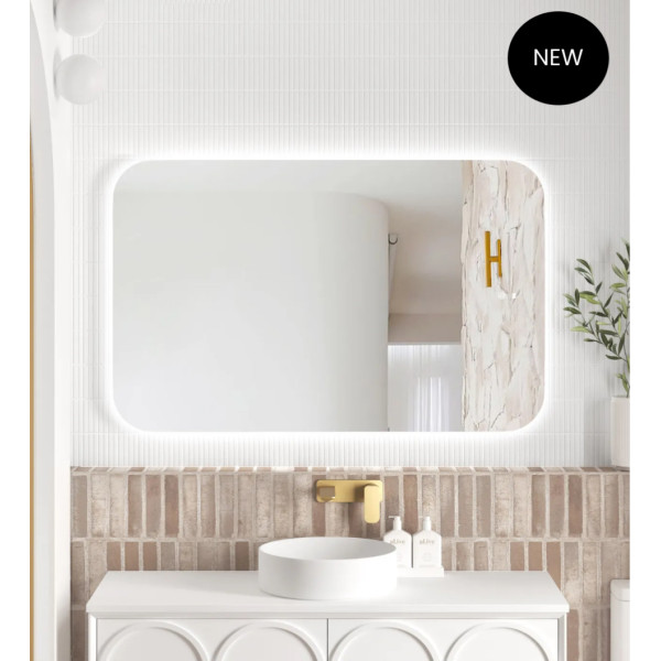 LED Newport 1200(W)x750(H) Frameless Mirror - Install Horizontal or Vertical