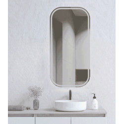 LED Newport 900(H)x450(W) Frameless Mirror Soft Square