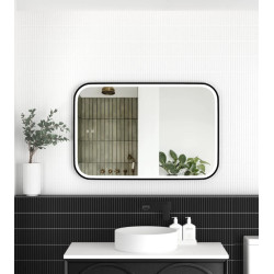 LED Newport 900(H)x600(W) Black Metal Frame Mirror- Install Horizontal or Vertical