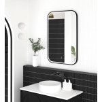 LED Newport 900(H)x600(W) Black Metal Frame Mirror- Install Horizontal or Vertical
