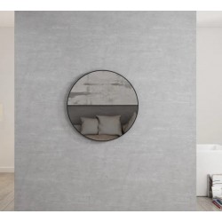 LONDON MATT BLACK FRAMED MIRROR 700MM