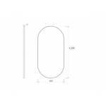 NOOSA OVAL GOLD FRAME MIRROR 1200X600MM