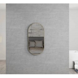 NOOSA OVAL BRUSH GOLD FRAME MIRROR 900X450MM