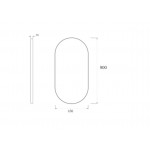 NOOSA OVAL BLACK FRAME MIRROR 900X450MM