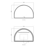 LED Moonlight Archie 1000(H)x1500(W) Metal Frame Mirror- 3 colors  Gold/white/black