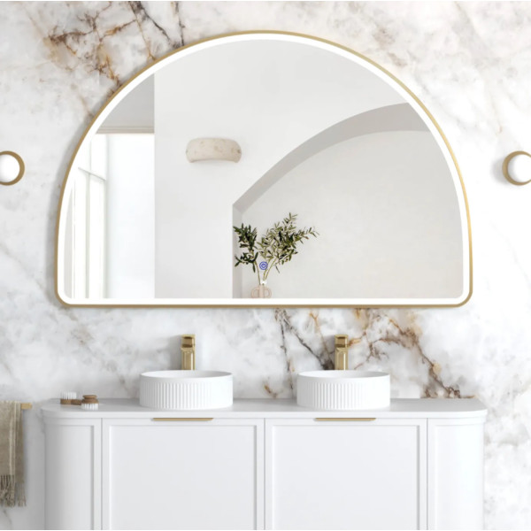 LED Moonlight Archie 1000(H)x1500(W) Metal Frame Mirror- 3 colors  Gold/white/black