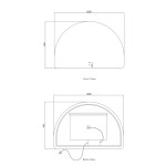 LED Moonlight Archie 800(H)x1200(W) Frameless Tuffi Mirror