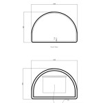 LED Moonlight Archie 800(H)x1200(W) Black Metal Frame Mirror