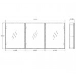 MOONLIGHT LED SHAVING CABINET 1500  LED-PSV1500