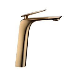 Bellino Brushed Yellow Gold Tall Basin Mixer-TBT202.04