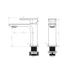 Oskar Basin Mixer Matte Black TP-OBMB
