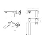 Oskar Wall Basin Mixer Gun Metal TP-OWBMGM