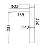 Roul Tall Basin Mixer R12TBMGM