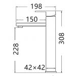 Taran Square Tall Basin Mixer (2 colors)