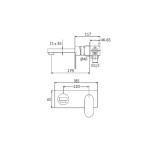 Vetto Basin and Bath Wall Mixer V11WBMBN