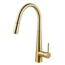 Brushed Brass Pull Out Kitchen Mixer-BUYG1021.KM