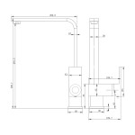 Black Standard Kitchen Mixer-OX1010.KM Black Standard Kitchen Mixer-OX1010.KM