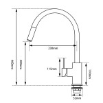 Black Pull Out Kitchen Mixer-OX1016.KM Black Pull Out Kitchen Mixer-OX1016.KM