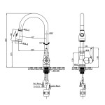Black Pull Out Kitchen Mixer-OX1018.KM Black Pull Out Kitchen Mixer-OX1018.KM