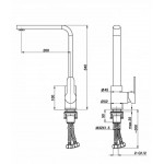 Vogh Kitchen and Laundry Mixer Chrome