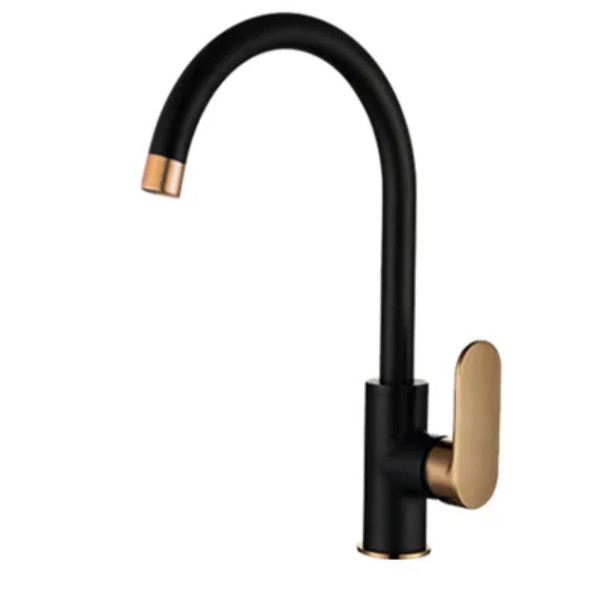 Vetto Kitchen and Laundry Mixer Matte Black Rose Gold V11KMRG