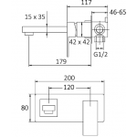 Taran Basin and Bath Wall Mixer TWBMB