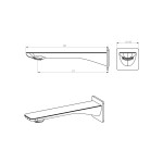 Oskar Chrome Bath Spout TP-OBS