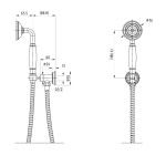 Clasico Hand shower on wall out let bracket  HPA868-101-1BN ACL