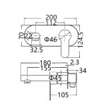 Vogh Basin and Bath Wall Mixer