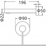 Roul Basin and Bath Wall Mixer R12WBMGM