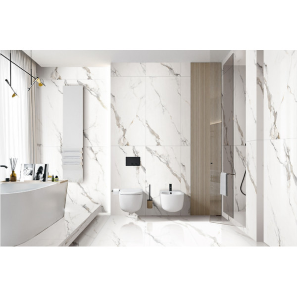 Calacatta Tile matt white and gloss white 3677H