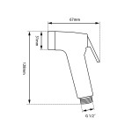 Round Chrome ABS Toilet Bidet Spray Kit with Stainless Steel Hose CH0006E.SH Round Chrome ABS Toilet Bidet Spray Kit with Stainless Steel Hose CH0006E.SH