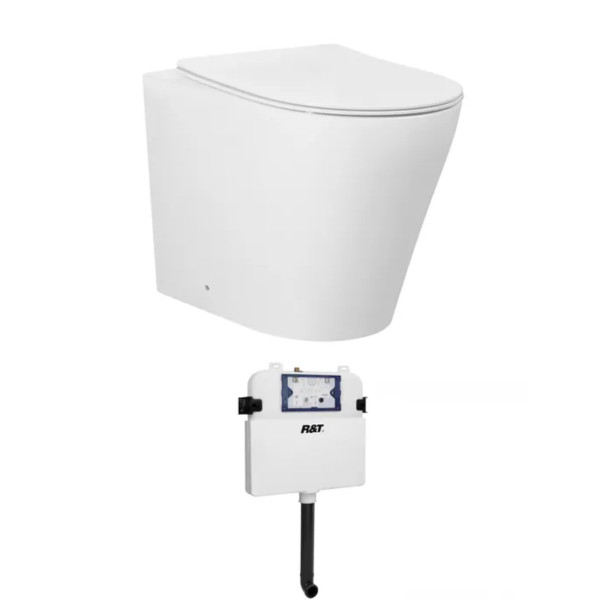 Alzano Wall face Toilet Pan  R&T Inwall Cistern Set (Push Plate Sold Separately)