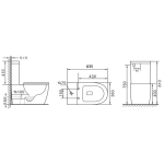 Cosenza Rimless Back to Wall Faced Toilet Suite