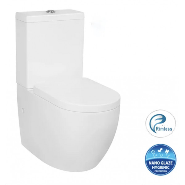 Deluso Rimless Back to Wall Faced Toilet Suite