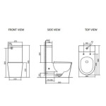 Radiant Tornado and Rimless Flush Toilet Suite Slim Seat Matt Black