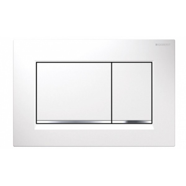 SIGMA DUAL FLUSH BUTTON SQ WH