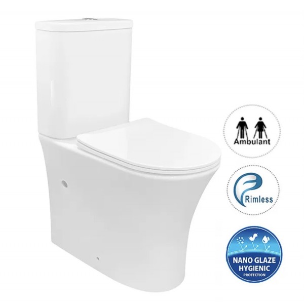 Newport Rimless Back to Wall Toilet Suite