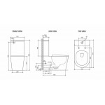 Oasis Rimless Matte Black Back to Wall Toilet Suite