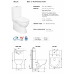 Bella Rimless Back to wall Toilet Suite