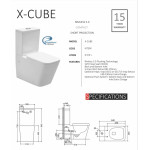 X-CUBE Rimless Back to Wall Faced Toilet Suite