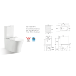 Lukka Orta 700x385x841mm Gloss White Tornado Rimless Back to Wall Toilet Suite