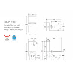 Lukka Procida Tornado Rimless Toilet Suite 655*390*860 LK-PR002