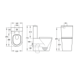 KDK600J Junior Rimless Back to Wall Toilet Suite