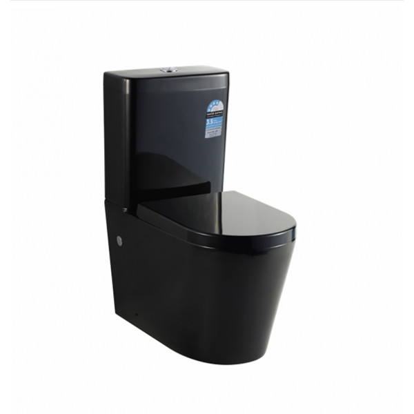 KDK008-B Black Back to Wall Toilet Suite