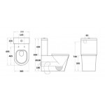 KDK008-B Black Back to Wall Toilet Suite