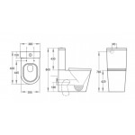 KDK022 Rimless Back to wall Toilet Suite